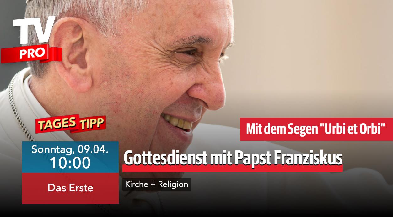 TV-Tipp: Gottesdienst mit Papst Franziskus