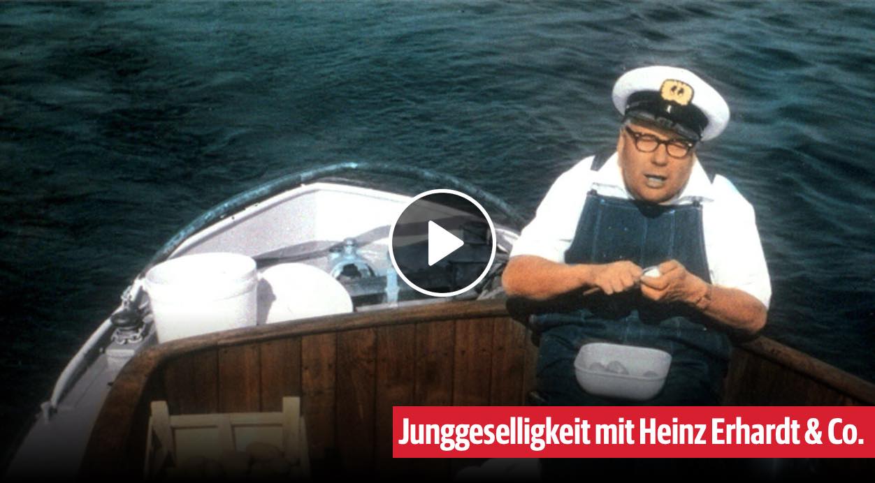 Drei Mann in einem Boot Bild